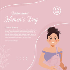 International Women's Day set. Vector templates for cards, posters, flyers and other users.