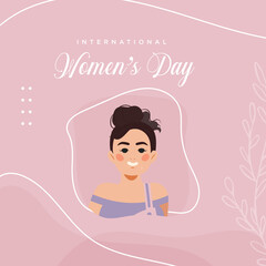 International Women's Day set. Vector templates for cards, posters, flyers and other users.