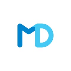 MD letter icon vector illustration design