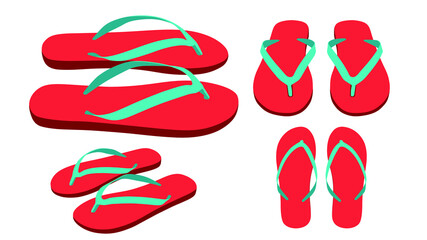 Flip flops isolated on a white background