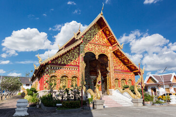 Naklejka premium Wat Jet Yot in the city of Thailand.