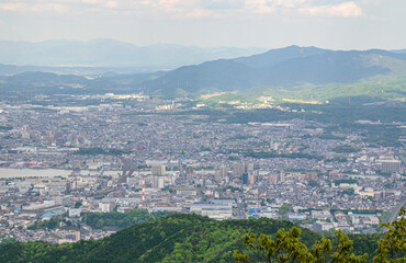 Fototapeta na wymiar 滋賀県の音羽山からの眺め