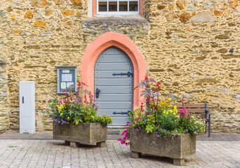 Fototapeta na wymiar Door of the Johanneskapelle chapel in Limburg an der Lahn, Germany