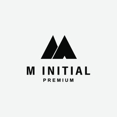 Initial letter M monogram logo creative design vector