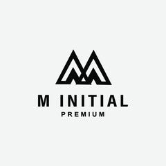 Initial letter M monogram logo creative design vector