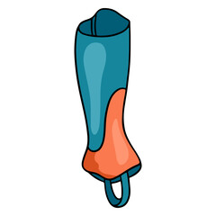 Outfit of the rider protection of the legs of the jaquey leggings vector illustration in cartoon style