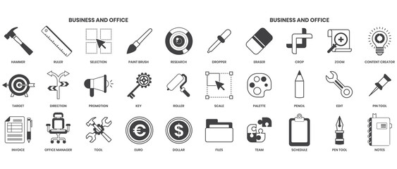Business icons set for business