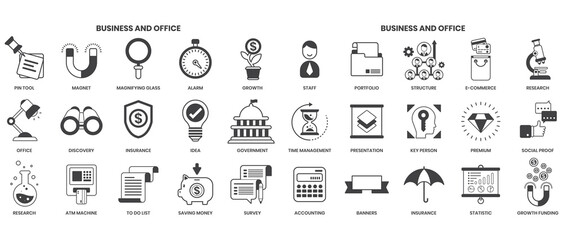 Business icons set for business