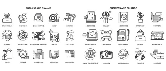 Business icons set for business
