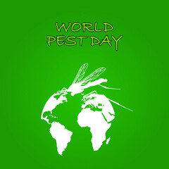 World Pest Day. green color abstract background