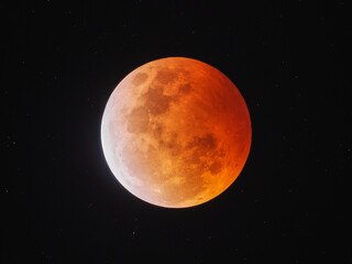 Total lunar eclipse/blood moon from Christchurch New Zealand. May 2021.