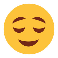 Fototapeta premium Flat color style emoji nervous.