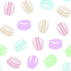 seamless pattern with macaroons
