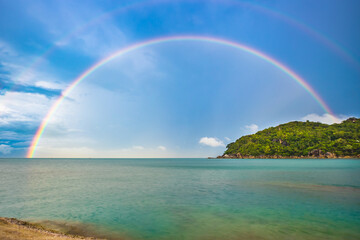 rainbow over the sea