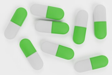 Realistic 3D Render of Covid-19 Vaccine Pill