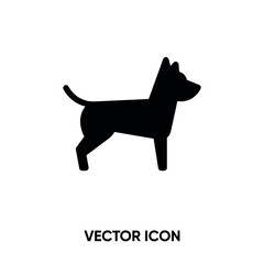Dog vector icon. Modern, simple flat vector illustration for website or mobile app. Dog symbol, logo illustration. Pixel perfect vector graphics	