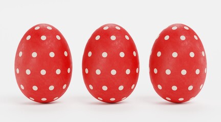 Realistic 3D Render of Easter Eggs
