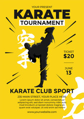 karate tournament flyer design template © akhid