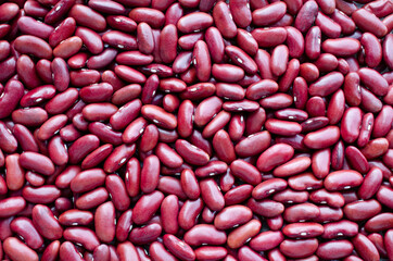 Macro red bean seeds background for healthy or clean food ingredient or agricultural product concept