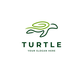 turtle vector logo design. minimalist turtle icon logo symbol design
