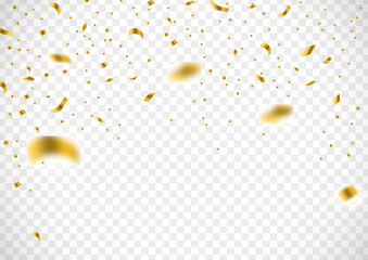 Abstract confetti with decorative design, isolated white background. Vector illustration