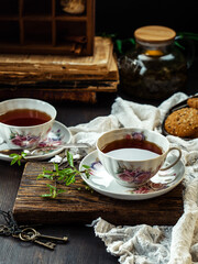 cup of tea and cookies