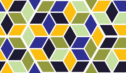 Geometric 3d lines abstract seamless pattern, vector background. Technology style engineering line drawing endless illustration. Usable for fabric, wallpaper, wrapping, web and print.