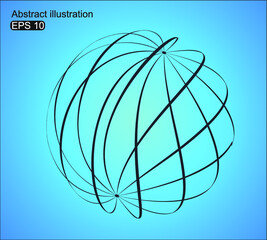 Abstract futuristic background with lines. Vector illustration.