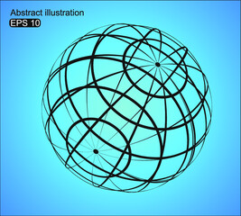 Abstract futuristic background with lines. Vector illustration.