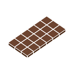 Chocolate bar icon, modern minimal flat design style, vector illustration