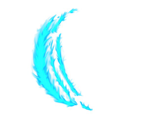 Blue flame slashing effect
