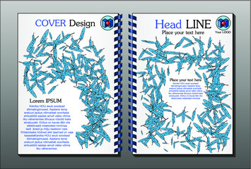 Brochure creative design.  Trendy minimalist flat geometric design. Vertical a4 format.