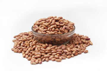 Red kidney beans in glass bowl,  Red kidney beans isolated, Rajma Dal, Pulses, Raw Rajma pulses, Kidney beans