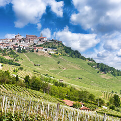 Fototapeta na wymiar La Morra. Traditional village close to Barolo and Alba, Piedmont Region, Italy.