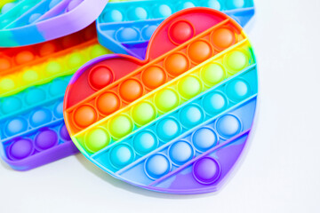 image of rubber heart white background