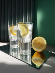 Cocktail with lemon