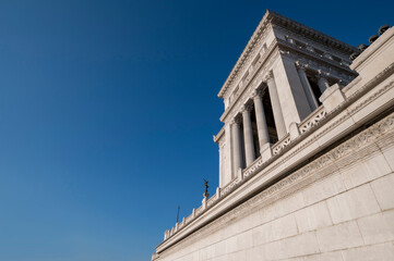Vittorio Emanuele II Monument Altar of the Fatherland Rome Italy National Monument on the Capitoline Hill and the center of ancient Rome.