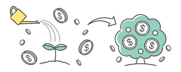 simple illustration of money image