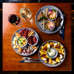 Beautiful table set for party or festive event