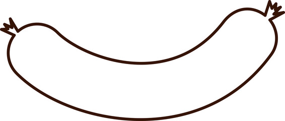 Sausage icon. line, vector, one color