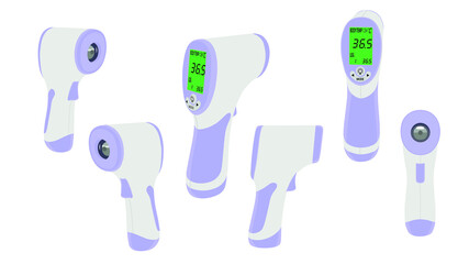 infrared thermometer isolated on a white background