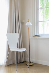 White interior design living space