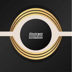 Metallic golden black 3d chrome elegant realistic geometric abstract modern vector background