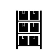 delivery carton boxes icon on white background