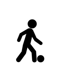 Fototapeta na wymiar Soccer player icon flat. illustration on white