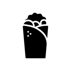 Kebab Vector Icon in Glyph Style. Kebab is usually made of lamb and beef, various skewered meat dishes from Turkey. Vector illustration icon can be used for an app, website, or part of a logo.