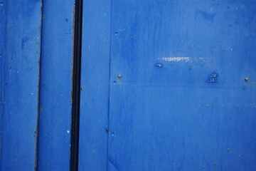 blue metallic door