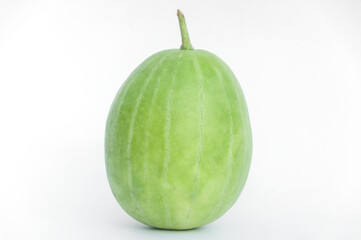 Young watermelon isolated on white background. Thai people like to use it in cooking.