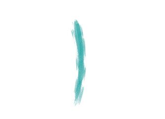 Beautiful turquoise pant line brush illustration