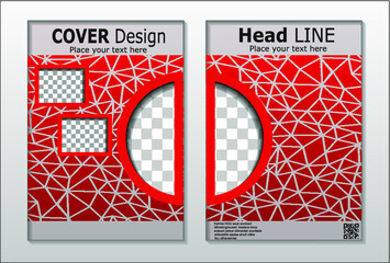 Covers design. Eps10 vector. Trendy minimalist flat geometric design. Vertical a4 format.